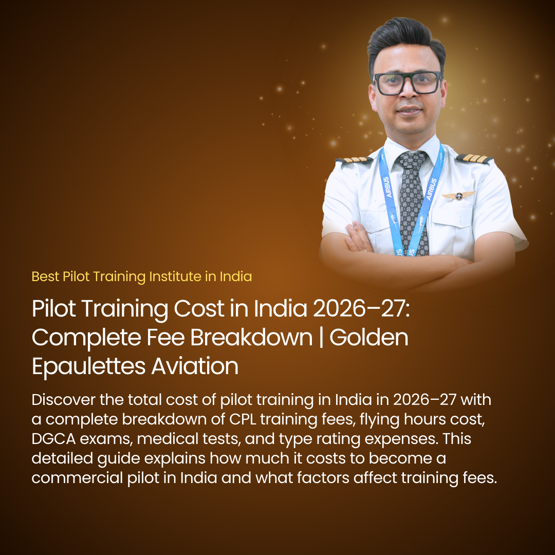 Pilot Training Cost in India 2026–27: Complete Fee Breakdown | Golden Epaulettes Aviation